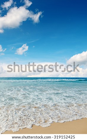 sea waves and blue sky