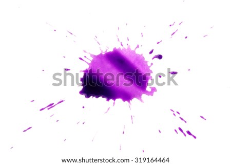 Drops of purple on a white background