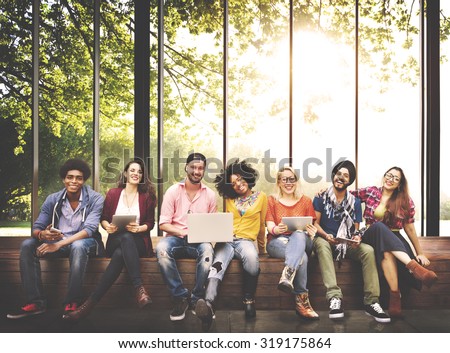 Teenagers Young Team Together Cheerful Concept Royalty-Free Stock Photo #319175864