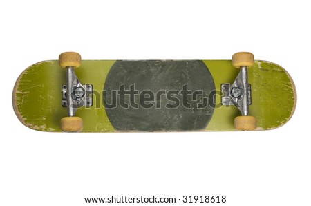 Bottom of skateboard isolated on white background Royalty-Free Stock Photo #31918618