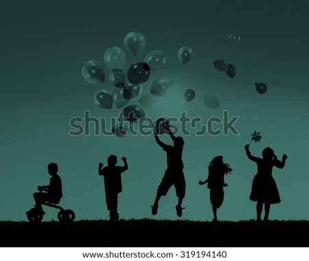 Children Kids Friends Playing Together Concept