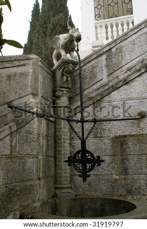 gothic symbol in old castle