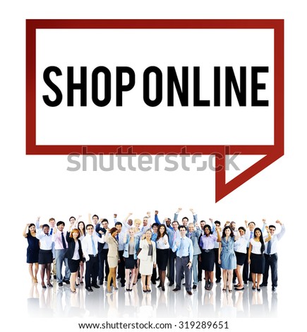 Shop Online Digital Internet Delivery Technology Concept