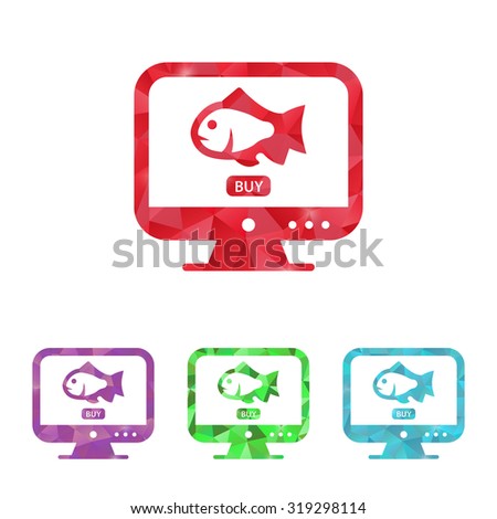 Vector illustartion of fishing and fish icon