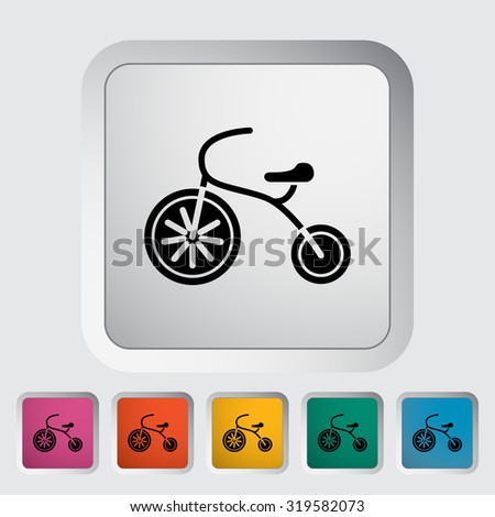 Tricycle icon. Flat vector related icon for web and mobile applications. It can be used as - logo, pictogram, icon, infographic element. Vector Illustration.