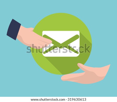 Email concept with envelope design, vector illustration 10 eps graphic.