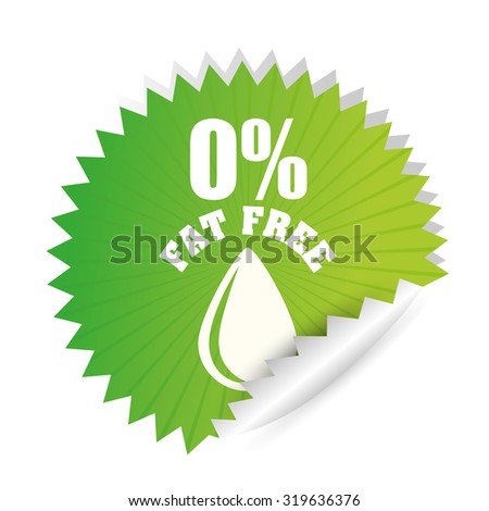 Fat free concept with healthy and quality icon design, vector illustration 10 eps graphic.