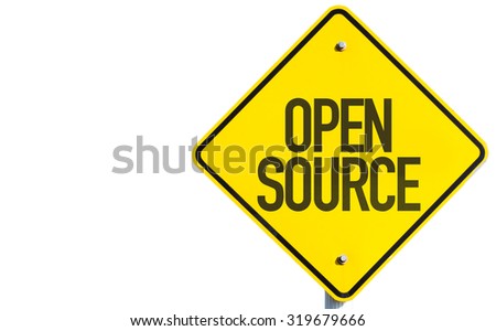 Open Source sign isolated on white background
