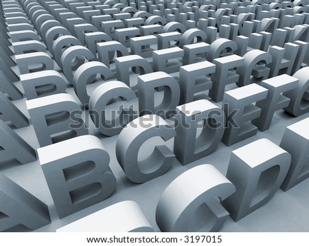3D alphabet Royalty-Free Stock Photo #3197015