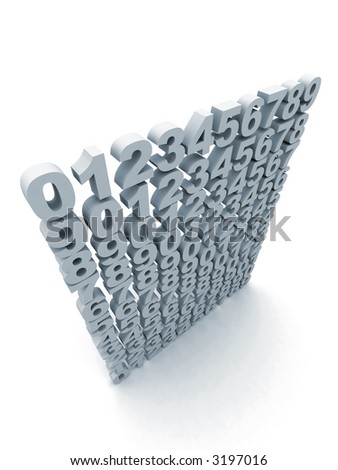 3d numerals Royalty-Free Stock Photo #3197016