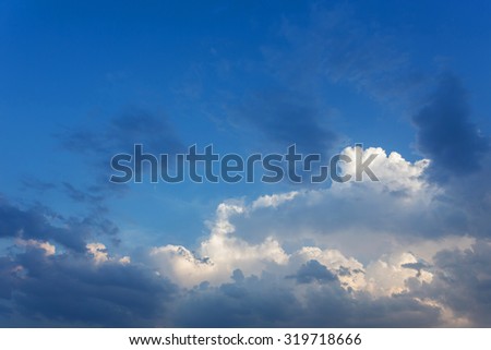 blue sky with white clouds, clear weather sky background