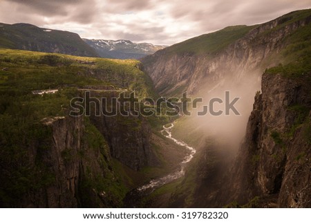 River in a canyon in Norway