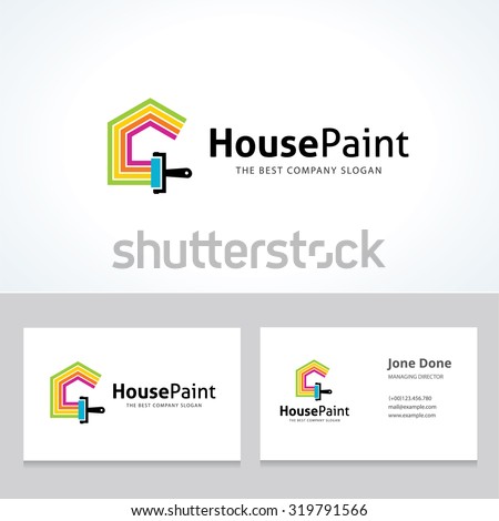 Painters choice,house paint,repair,painting services,painting logo,home,house,Business card,House renovation,Vector logo template