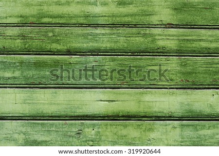 boards, painted old green paint