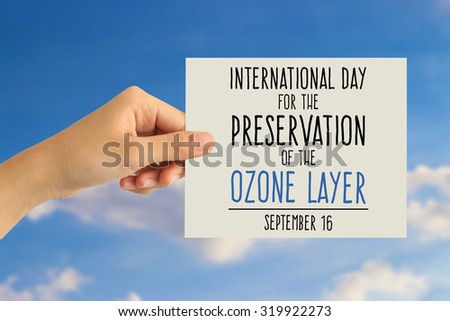 International day for the preservation of the ozone layer