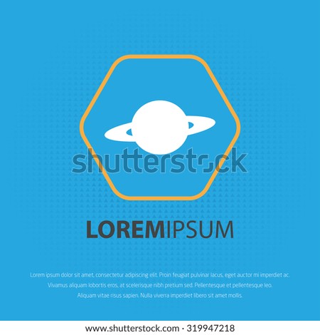 Saturn planet vector icon for web and mobile