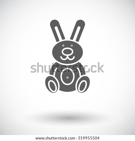 Rabbit toy icon. Flat vector related icon for web and mobile applications. It can be used as - logo, pictogram, icon, infographic element. Vector Illustration.