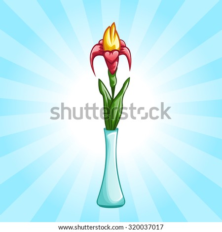 Beautiful flower in vase or flower pot
