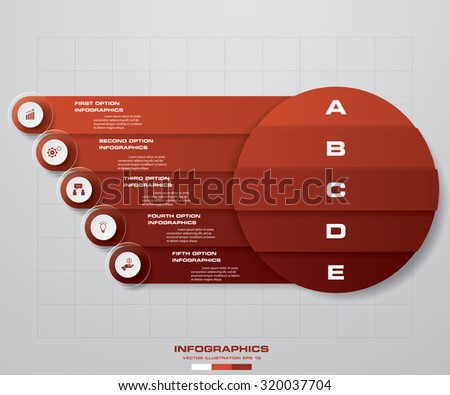 Abstract 5 steps business presentation template. Design clean number banners template/graphic or website layout. Vector.