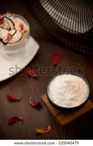 Pastry Vanilla Powder Bowl for gelato ice cream dessert 
