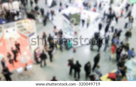 Trade show view, generic background, intentionally blurred post production.