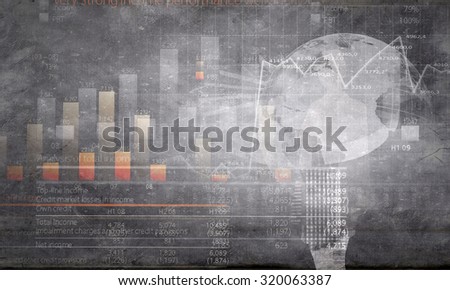 Background business image with graphs and diagrams