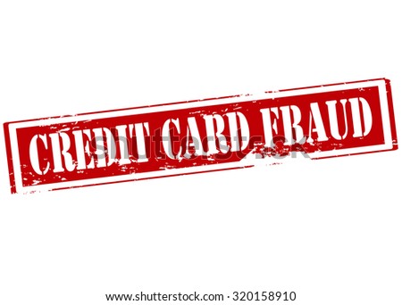 Rubber stamp with text credit card fraud inside, vector illustration