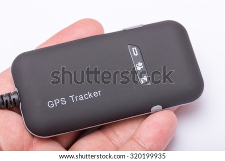 GPS and GPRS tracking module for bike and car Royalty-Free Stock Photo #320199935