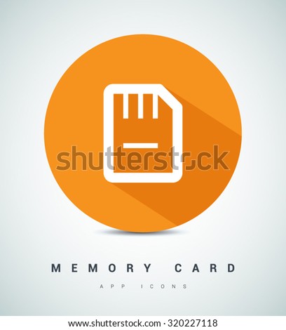 a memory card isolated minimal single flat icon in color.  Line vector icon for websites and mobile minimalistic flat design. Modern trend concept design style illustration symbol