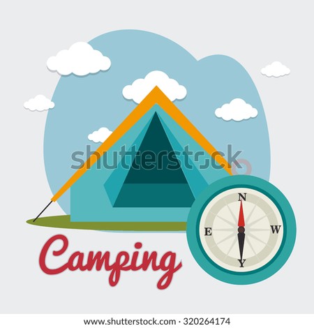 Camping  design over white background, vector illustration.