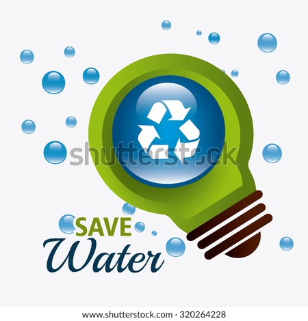 Save water ecology design, vectori llustration eps 10.