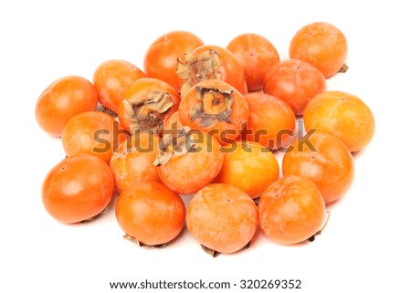 persimmon on white background
