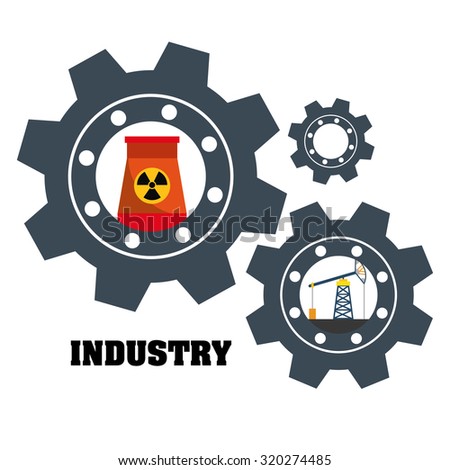 Factory, industry and business design, vector illustration eps 10.