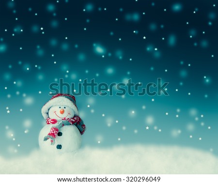 snowman  for card or background