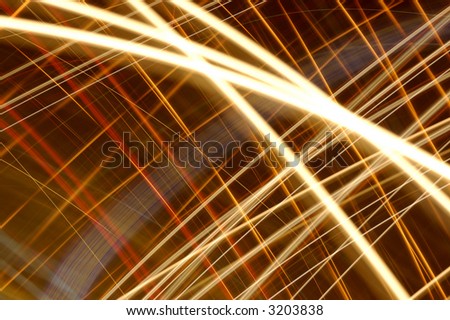 An abstract background of strong dynamic glowing lines