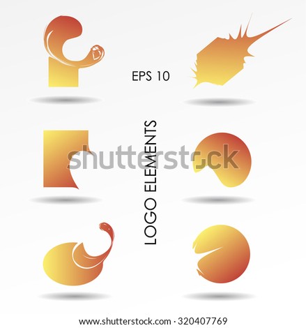 Unusual orange Icons Set - Isolated On White Background - Vector Illustration, Graphic Design Editable For Your Design.Logo gradient collection