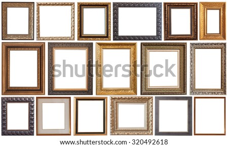 frames for pictures on a white background Royalty-Free Stock Photo #320492618