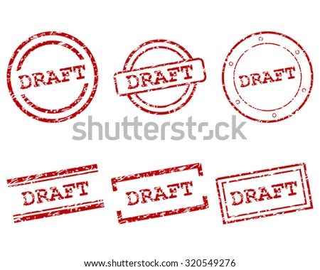 Draft stamps Royalty-Free Stock Photo #320549276