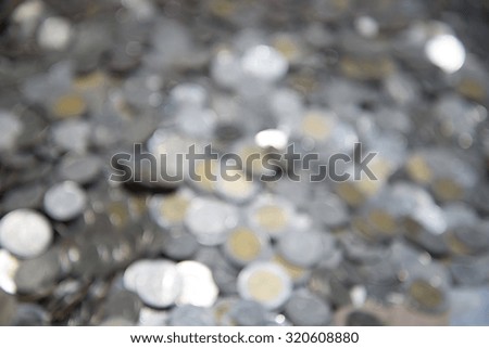 Coin blur for background 