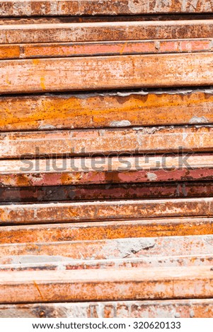 Steel construction rust old background