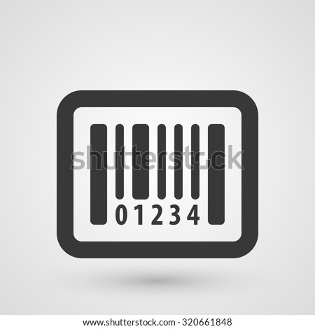 Black bar code icon. Symbol about shopping concept.