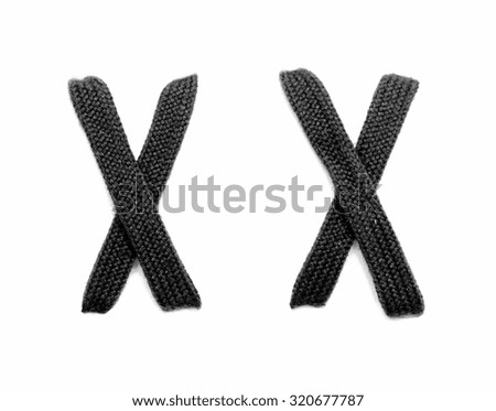 shoelaces on a white background