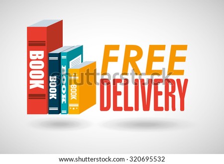 delivery service books design, vector illustration eps10 graphic 