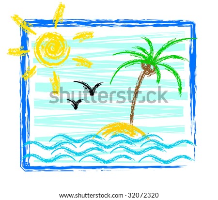 Drawn picture of summer