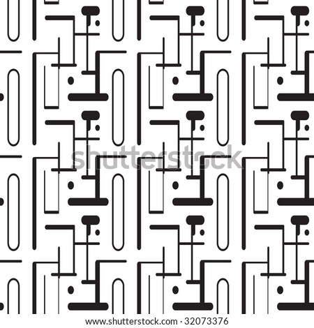 Seamless black and white background. Vector illustration