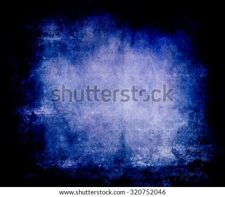 Dark Blue Grunge Background With Black Frame
