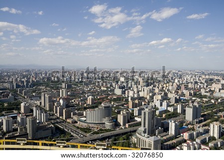 panoramic view of beijing china