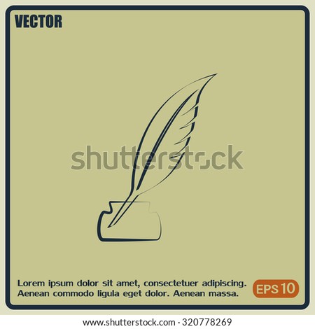 Vector illustration of icon writing pen