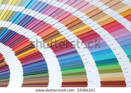 Fanned array of color swatches 1 Royalty-Free Stock Photo #32086261
