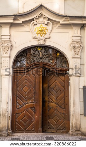 brown old door